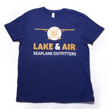 Navy Blue Lake & Air Logo Tee - L