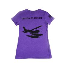 Freedom to Explore Boss 182 Women's Tee in Purple - L