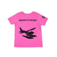 Freedom to Explore Boss 182 Toddler Tee in Raspberry