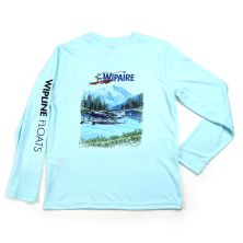 Kid's Caravan on a Mountain Lake Sun Shirt in Seagrass