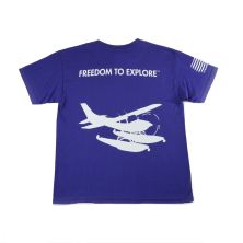 Freedom to Explore Boss 182 Youth Tee in Cobalt Blue
