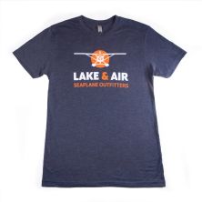 Navy Heather Lake & Air Logo Tee